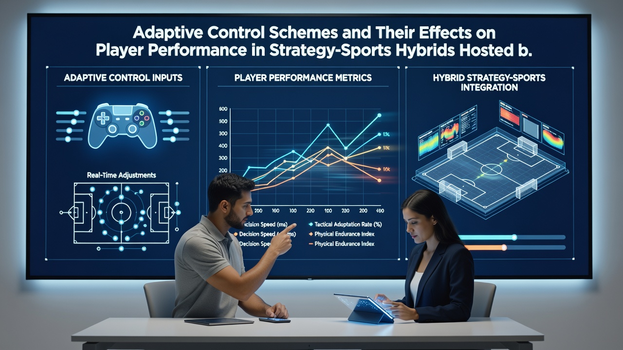 Graph displaying player performance trends before and after adaptive control implementation in web-hosted strategy-sports games