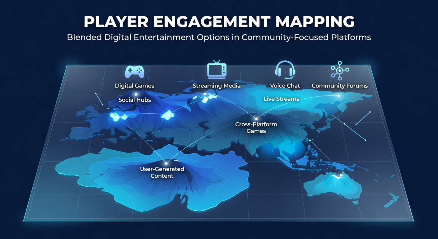 Community-focused digital entertainment platform showing blended game interfaces and user interactions