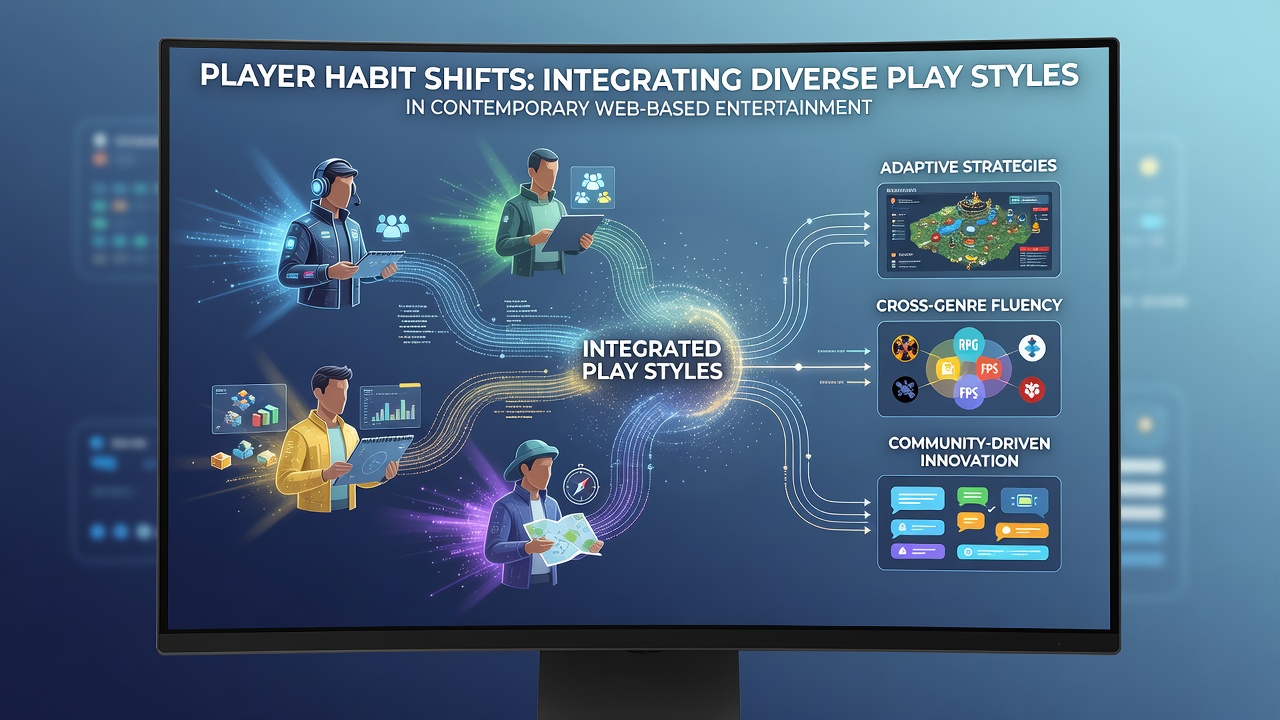 Community interaction and habit changes visible in web-based multiplayer environments during blended gameplay sessions
