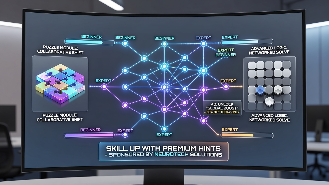 Players collaborating on integrated puzzle and sports challenges in a multiplayer adventure setting